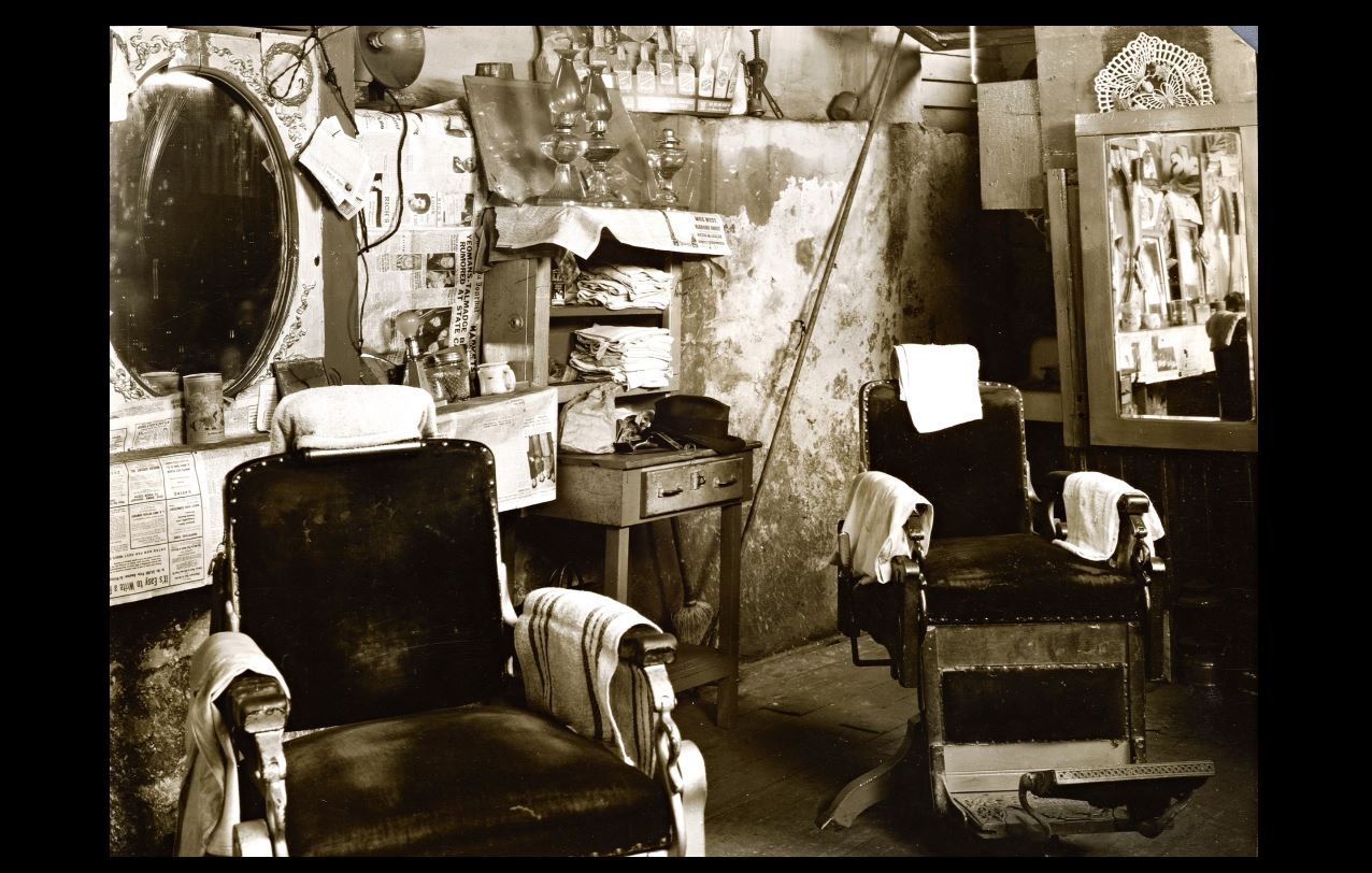 1936 Black  Barber Shop PHOTO Atlanta Georgia Barber Chair African American
