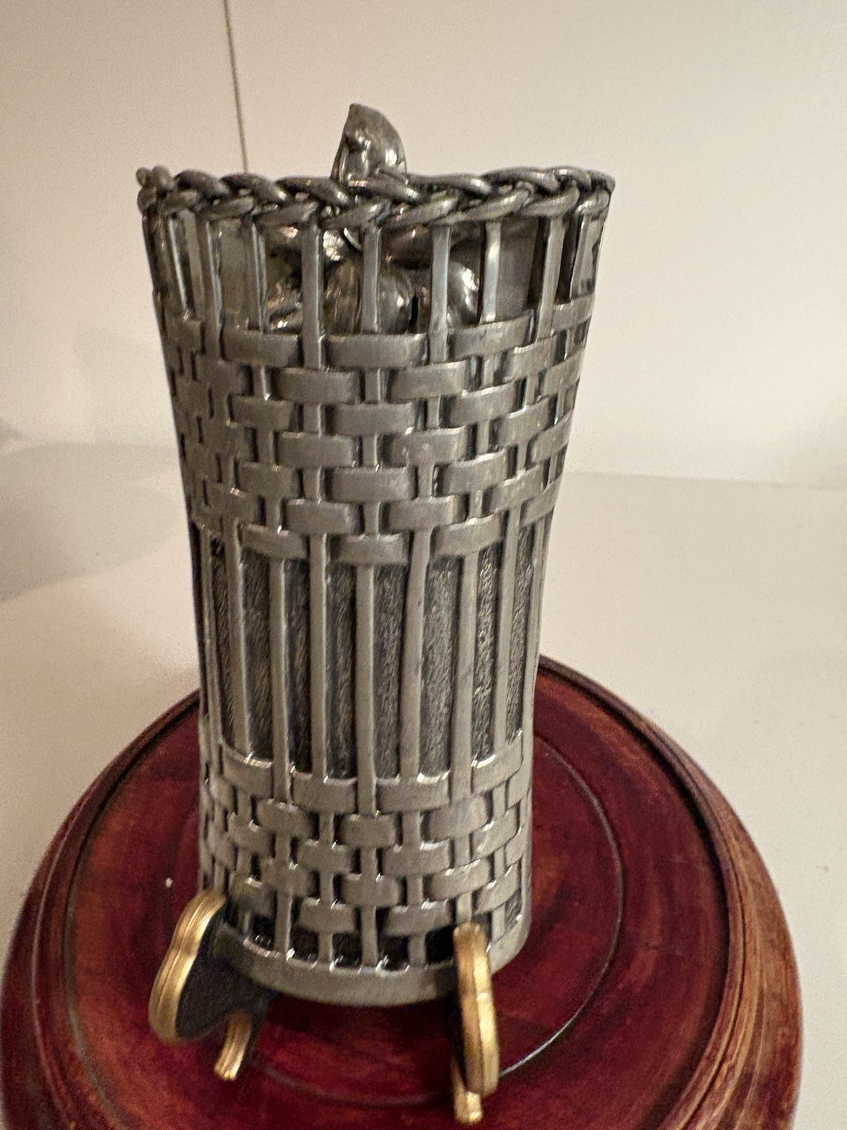 Small Vintage Universal Pewter Wall Pocket Small Vintage Universal Pewter Wall Pocket