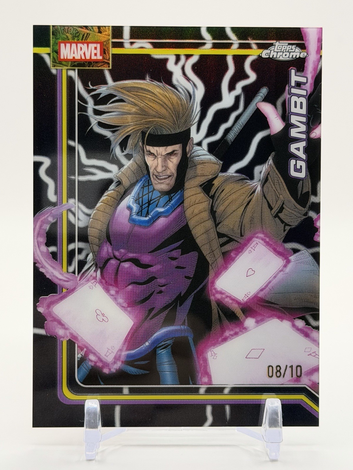 Topps 2026 Chrome Marvel Gambit Black Lightning Refractor /10 #039