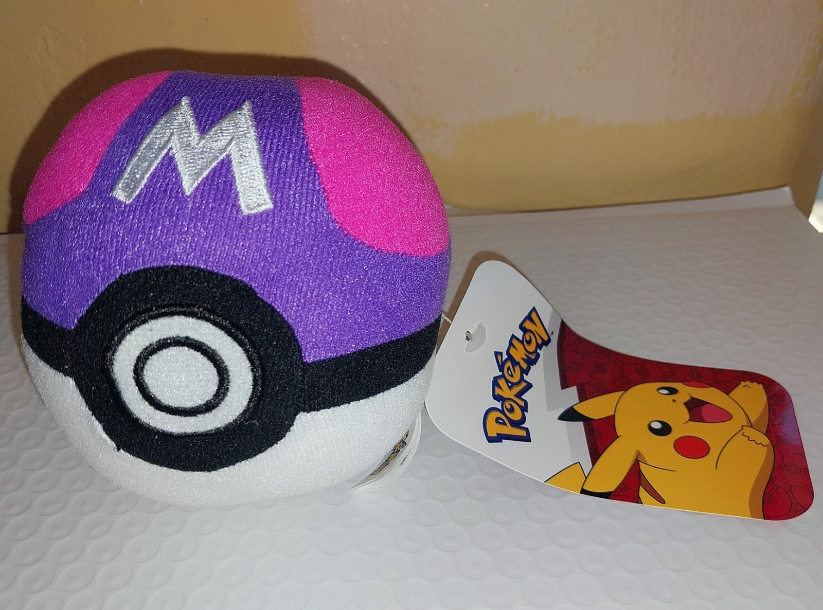 NINTENDO POKEMON MASTERBALL POKEBALL BALL STUFFED PLUSH PLUSHIE TOY FACTORY NWT