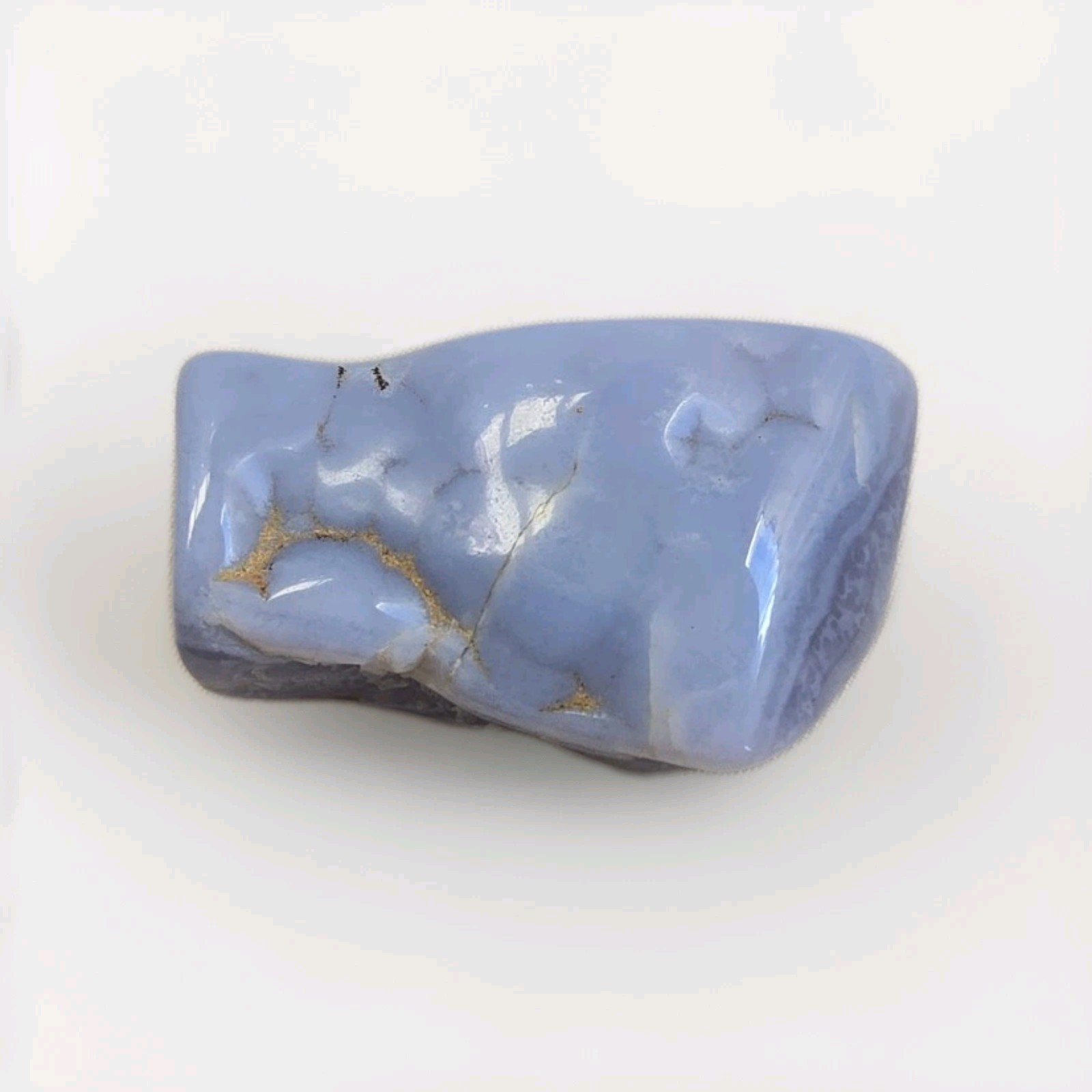 Ellensburg Blue Tumbled Agate - Genuine E Blue Polished Stone - 53 Grams Ellensburg Blue Tumbled Agate - Genuine E Blue Polished Stone - 53 Grams