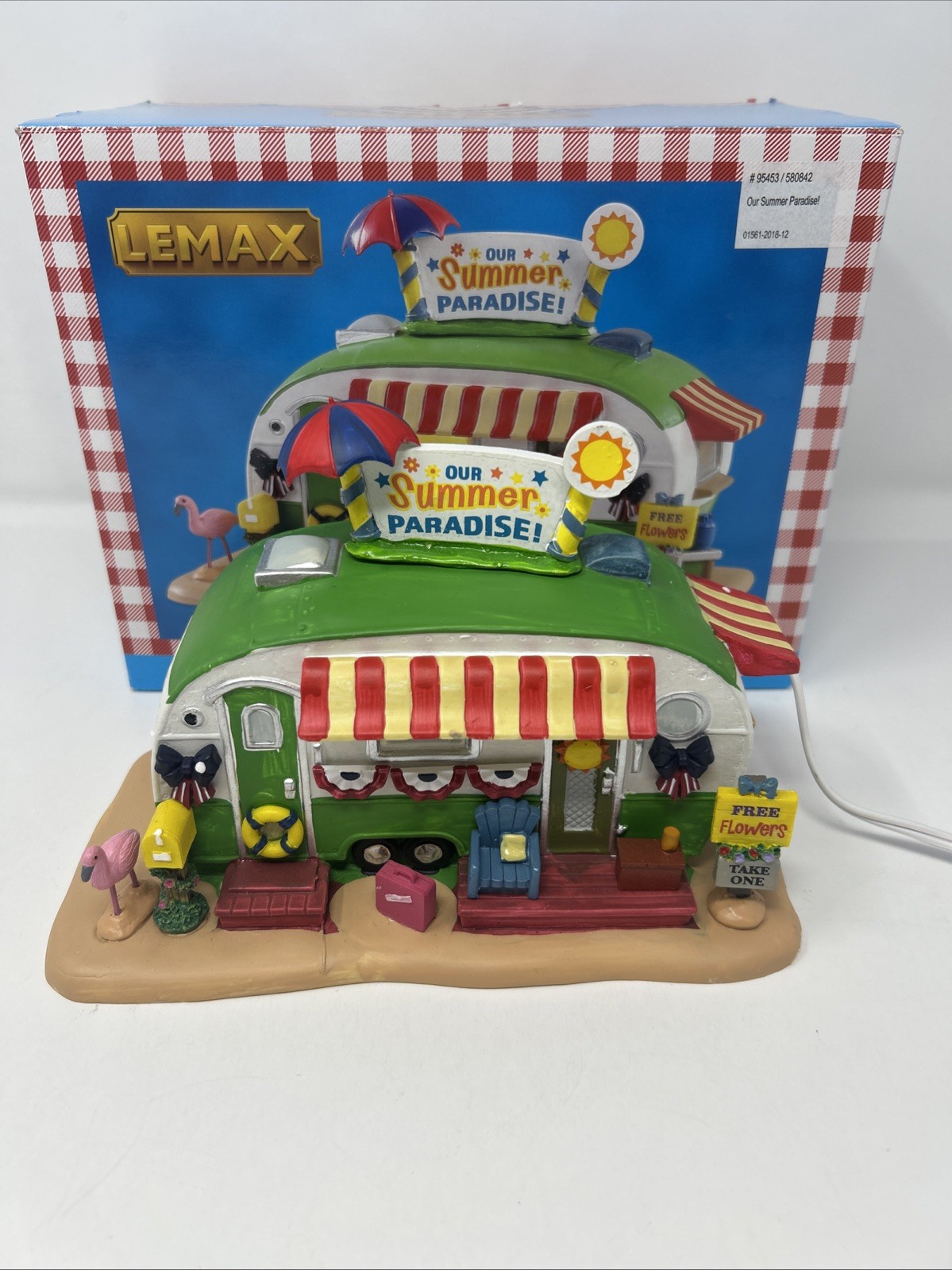 Lemax Our Summer Paradise Porcelain Lighted Camper 95453