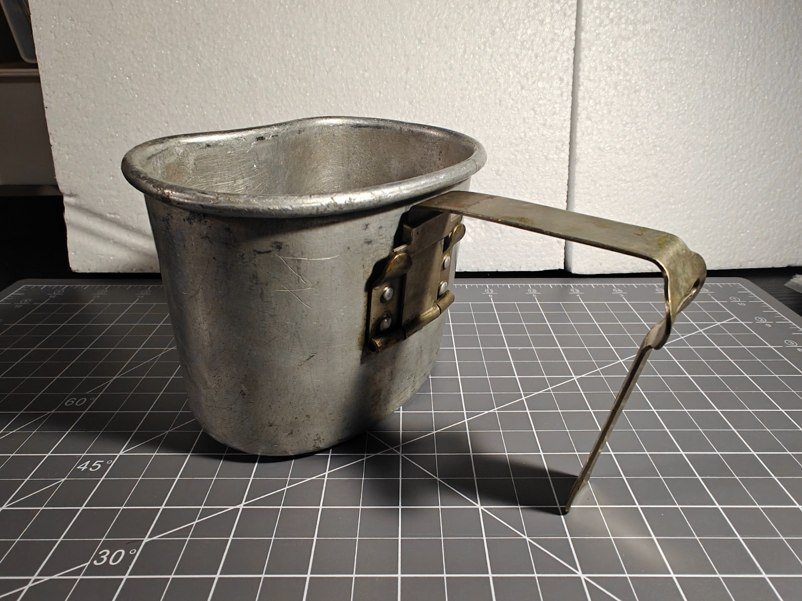 WW1 US Army Military M1910 Canteen Cup Early Engraved Named David P.A.H.
