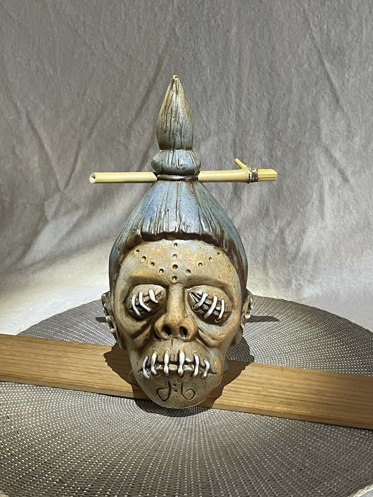 NEW. Eekum Bookum Tiki Tony Shrunken Head Tiki Mug LE #028 Special Glaze Varient