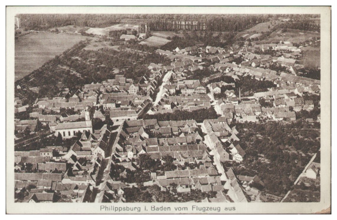 D939/Philipsburg Postcard Aerial View approx. 1935 D939/Philipsburg Postcard Aerial View approx. 1935