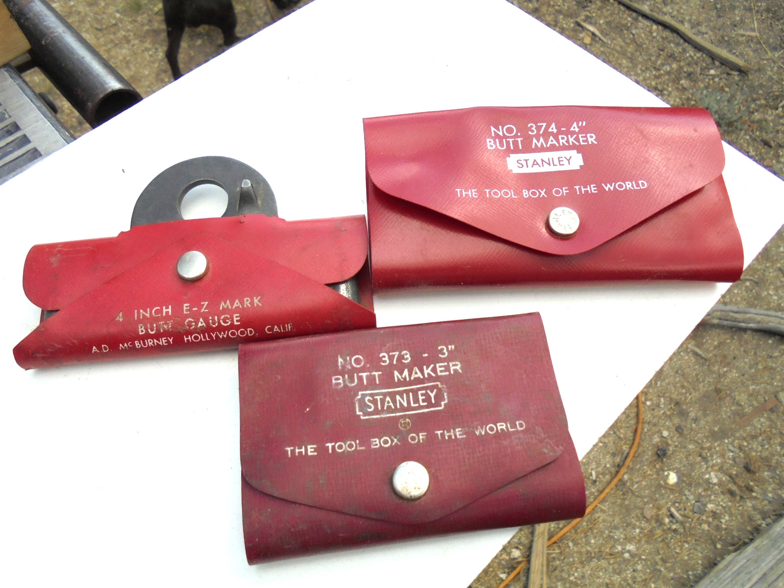 Butt Marker Lot of 3 - Stanley No. 373 1/2 & No. 374 4\