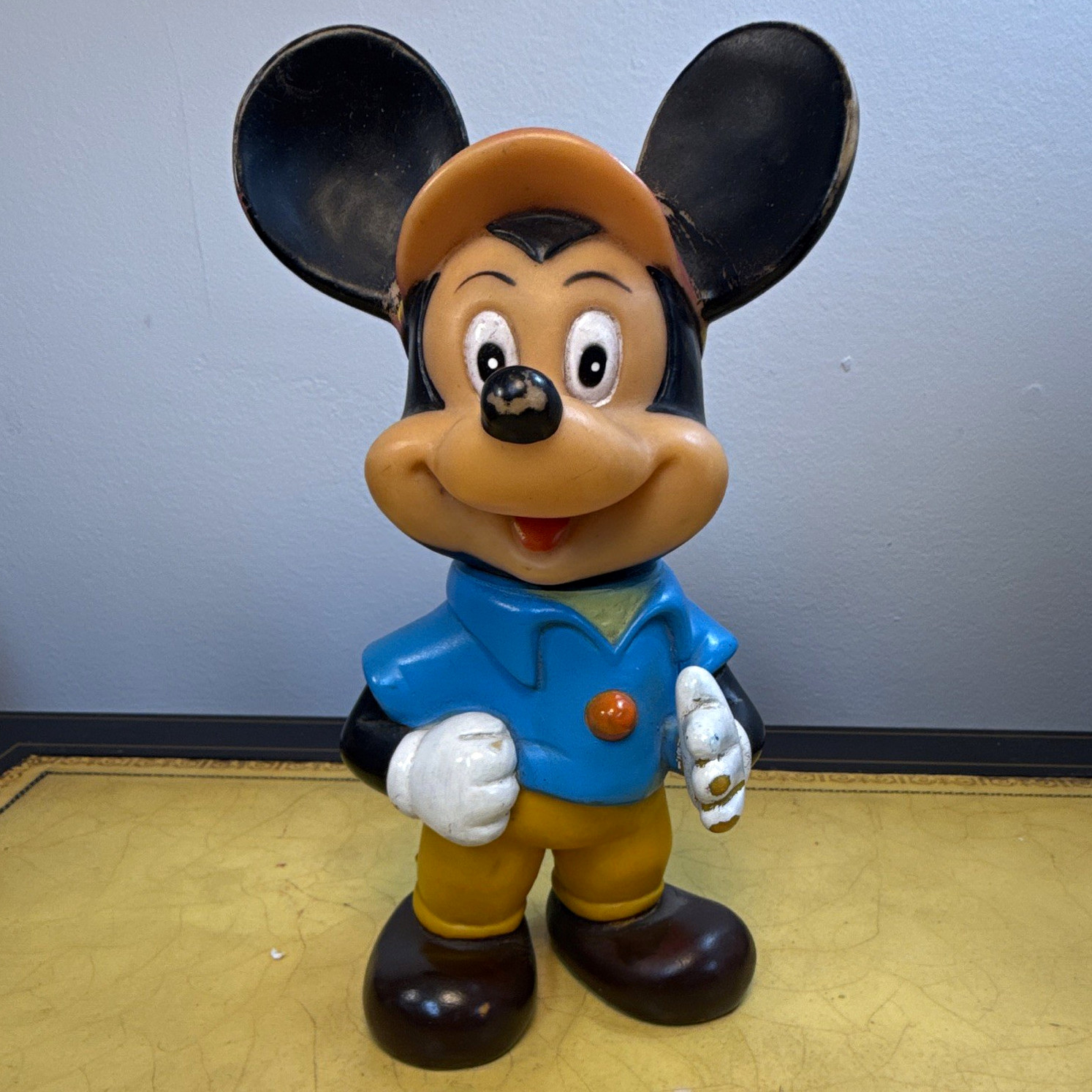 Vintage Walt Disney Mickey Mouse Figurine Propeller Hat Made in Taiwan Vintage Walt Disney Mickey Mouse Figurine Propeller Hat Made in Taiwan