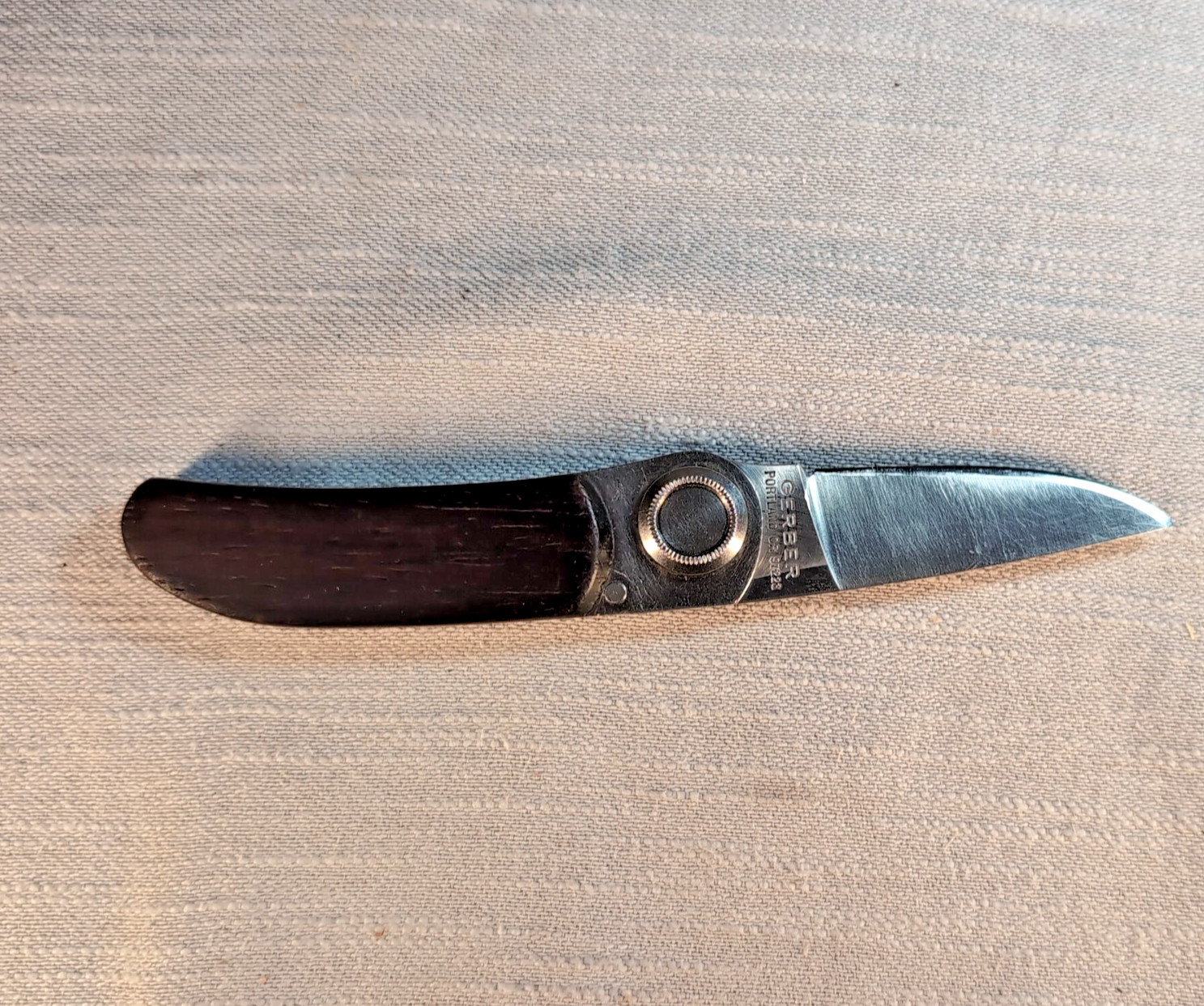 Vintage Gerber Paul Knife 2PW 1st Generation Wood Handle Folding Knife USA