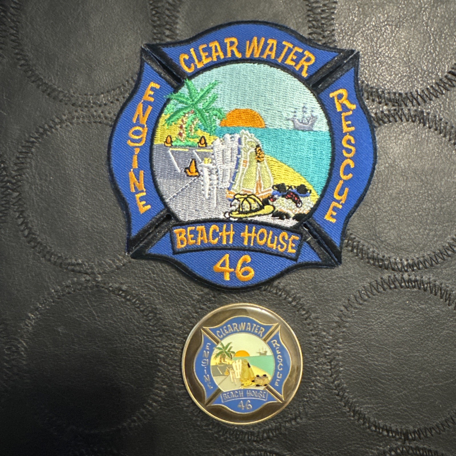 Clearwater Fire & Rescue Station 46 Collectible Coin And Patch - The Beach House Clearwater Fire & Rescue Station 46 Collectible Coin And Patch - The Beach House