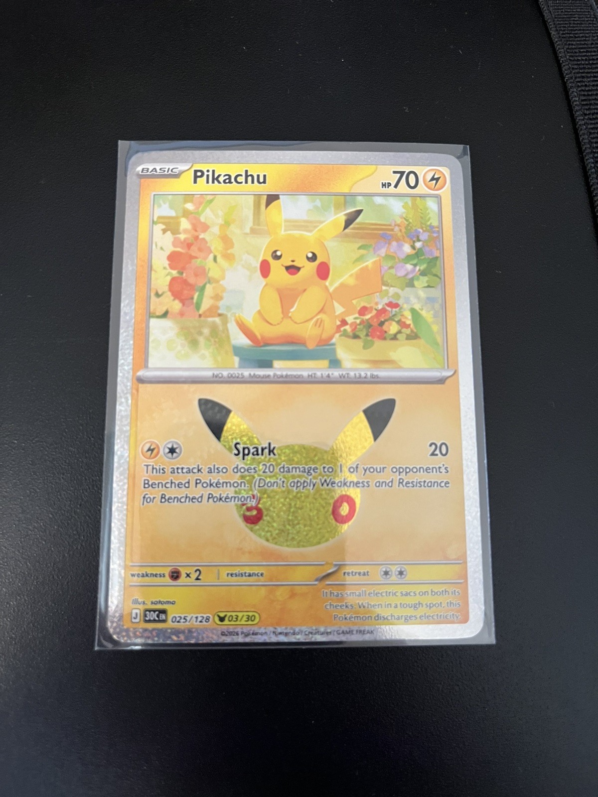Pokémon TCG Pikachu 025/128 (03/30) 30th Celebration NM