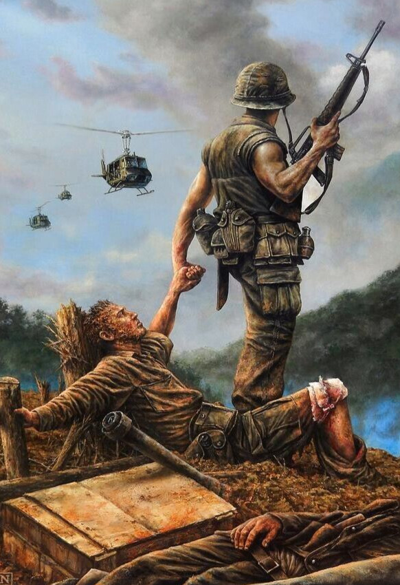 Vietnam War Photos Art -- US Soldiers Vietnam War Photos Art -- US Soldiers