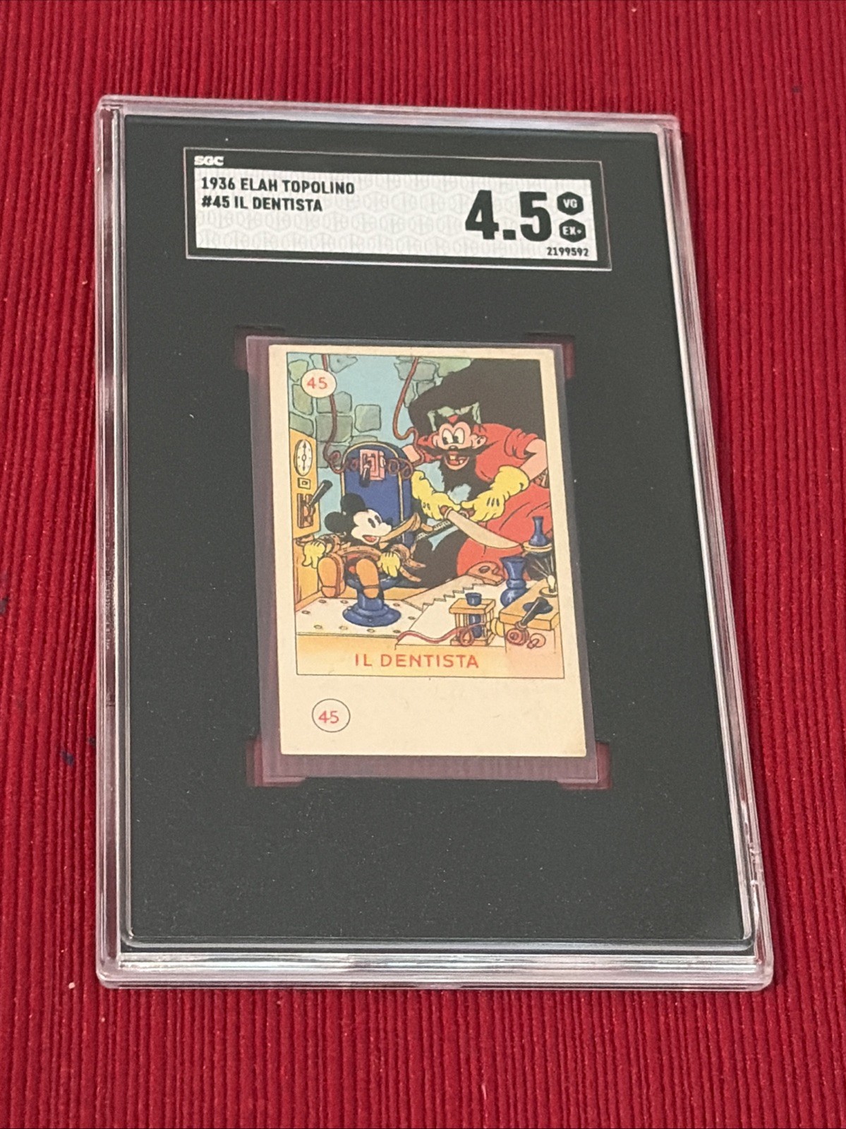 1936 Topolino Elah Disney Mickey Mouse Il Dentista #45 SGC 4.5