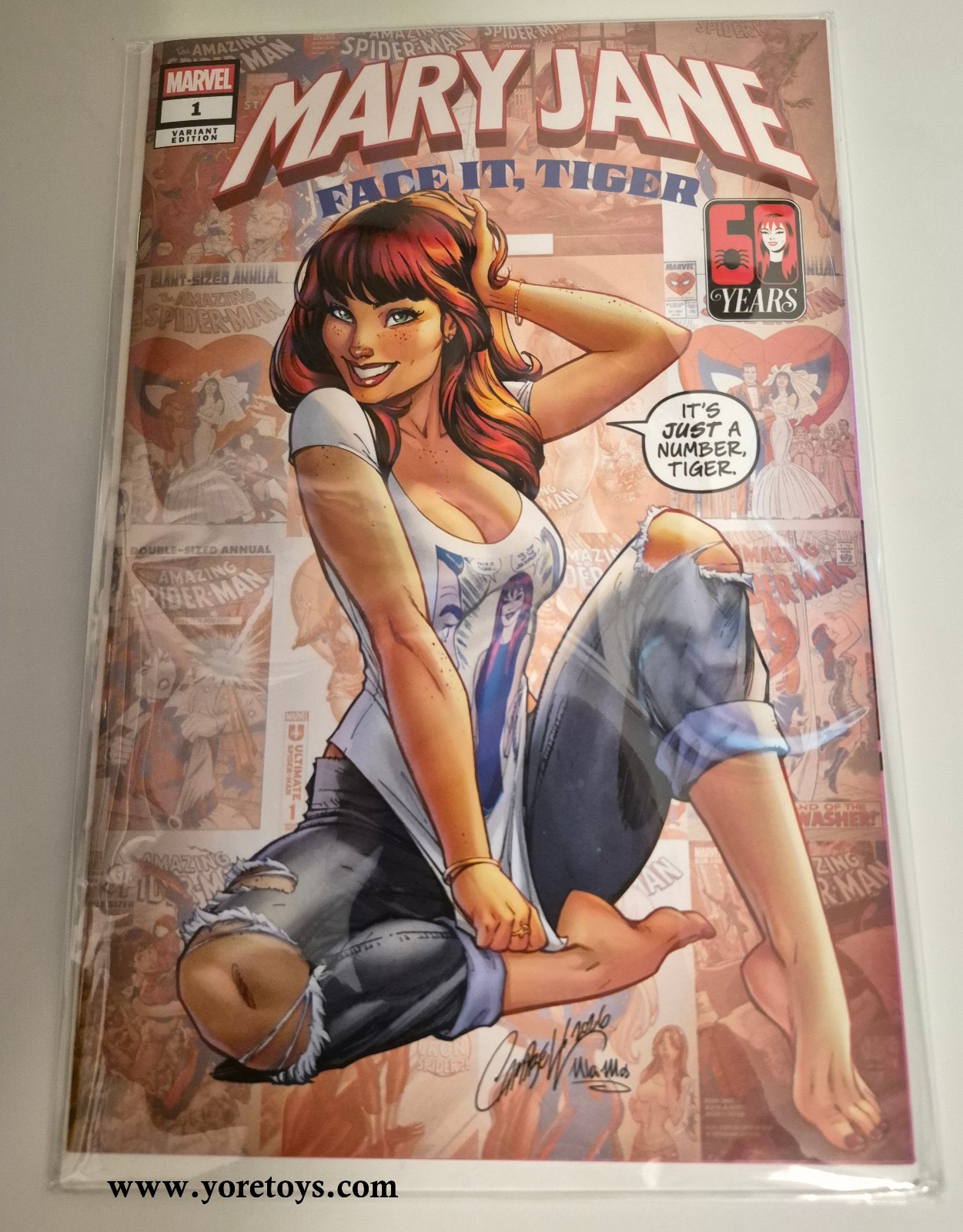 Marvel Mary Jane: Face It Tiger #1 J Scott Campbell 50th Anniversary Cover A