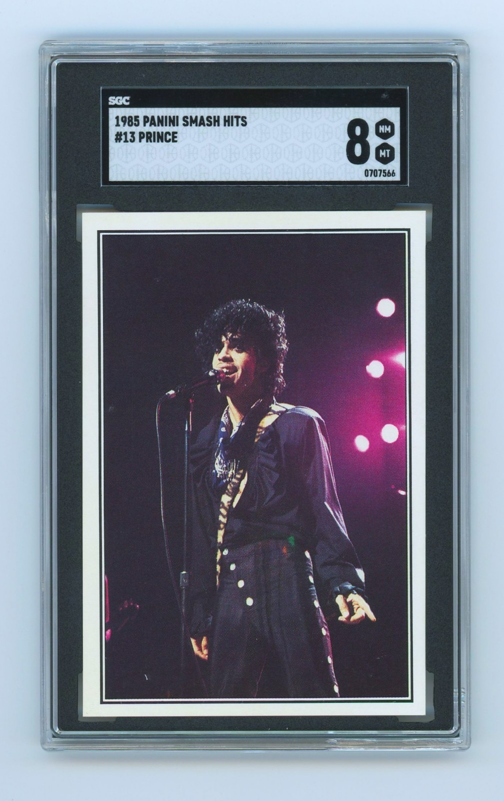1985 Panini Smash Hits Prince (SGC 8) (POP 3/2 Higher) 1985 Panini Smash Hits Prince (SGC 8) (POP 3/2 Higher)