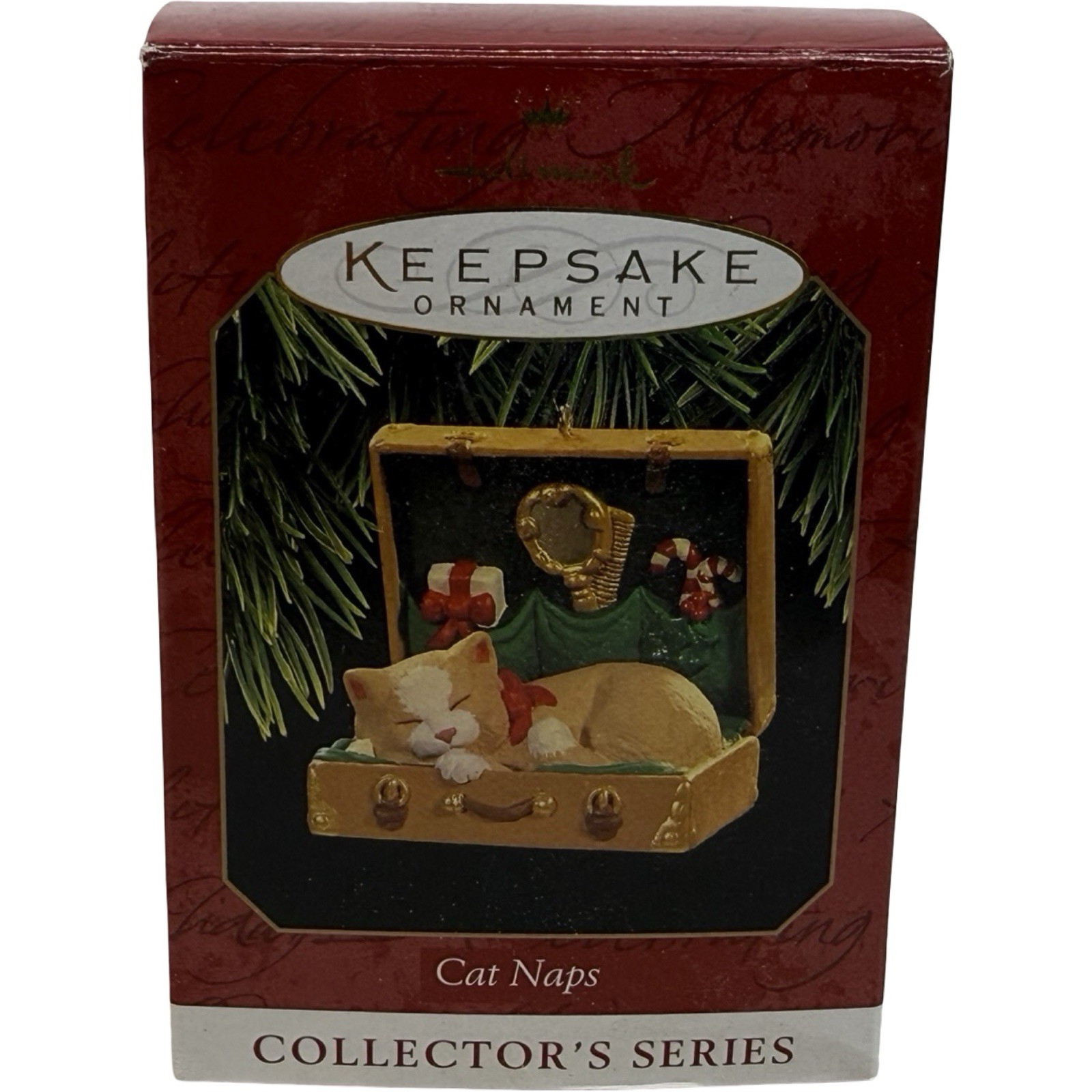 1998 Hallmark Keepsake Ornament Cat Naps 5th in Series - 