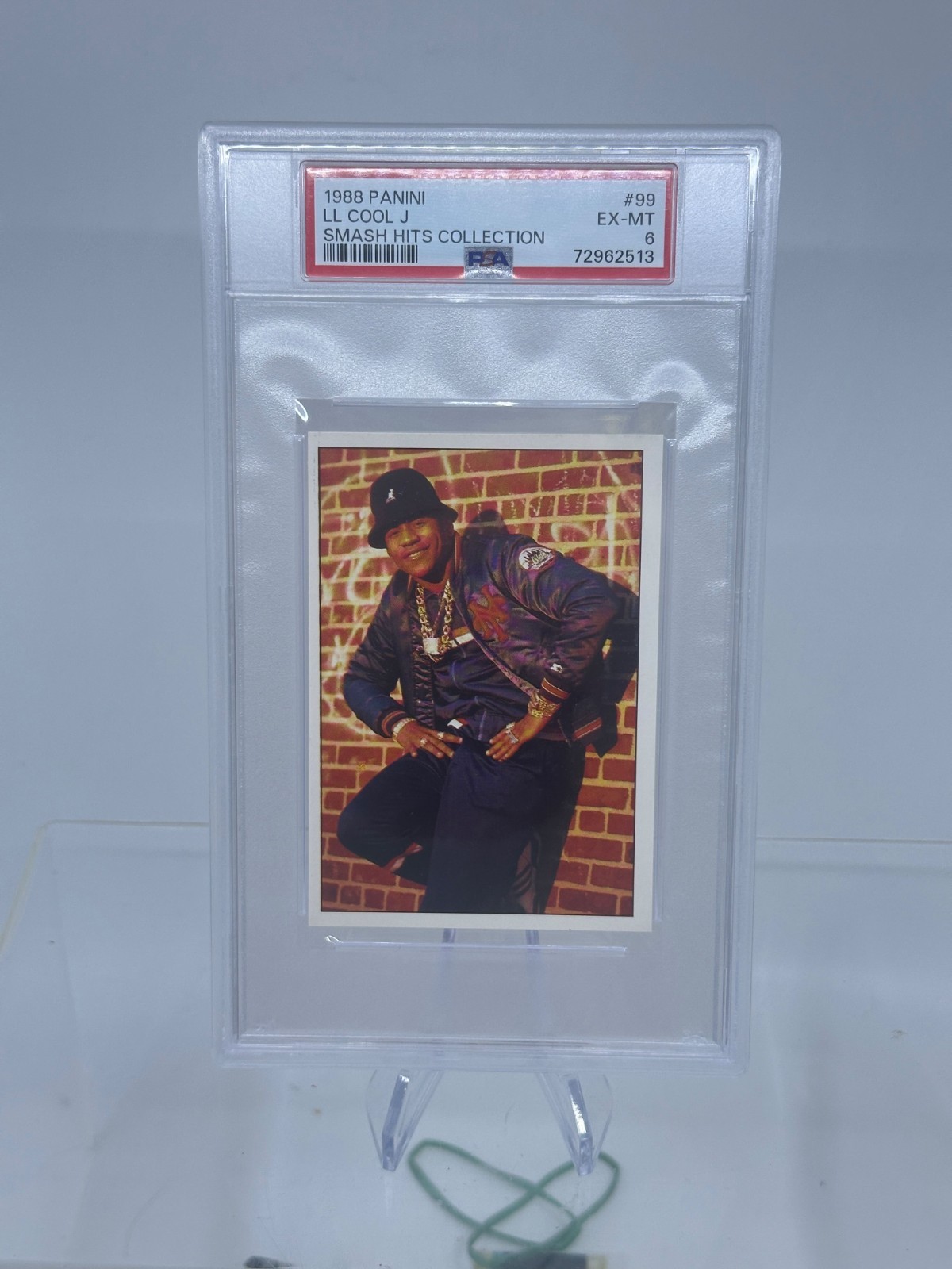 1988 Panini Smash Hits LL Cool J #99 PSA 6 Rookie Sticker Hip Hop Rap Card Rare 1988 Panini Smash Hits LL Cool J #99 PSA 6 Rookie Sticker Hip Hop Rap Card Rare
