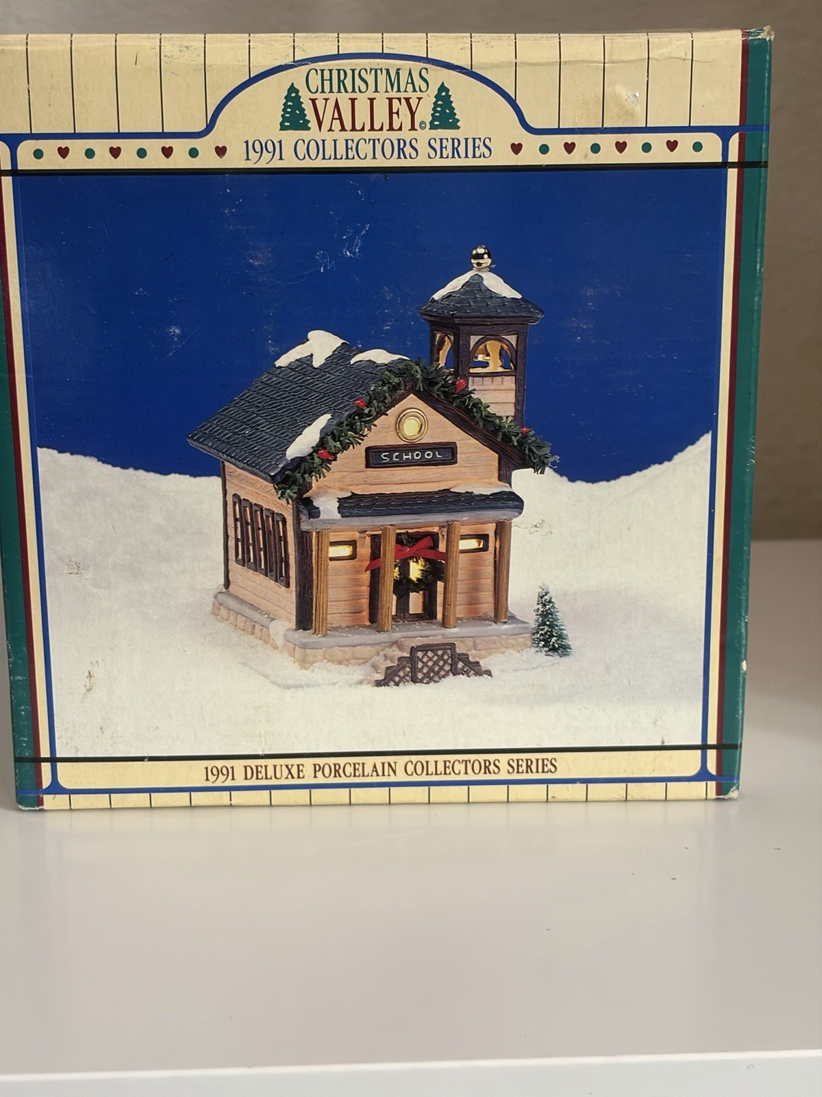 Christmas Valley Vintage 1991 Collectible Schoolhouse