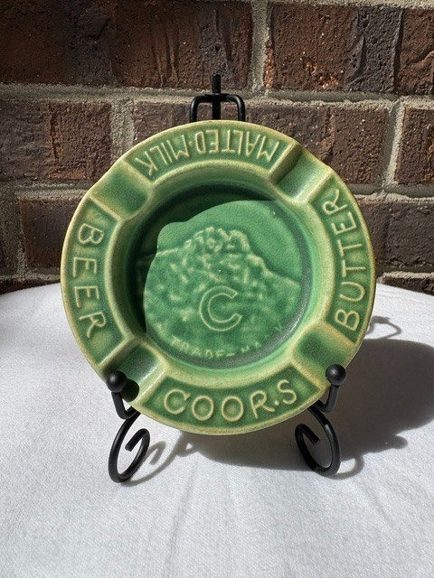 Coors Beer, malted milk, butter ashtray 20\'-30\'s Coors Beer, malted milk, butter ashtray 20\'-30\'s