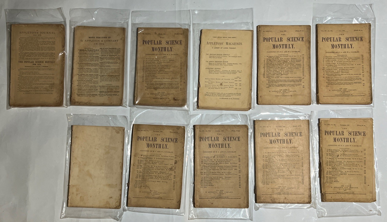 Lot Of (11) 1800s Popular Science Monthly Magazine, 1879 Missing April Lot Of (11) 1800s Popular Science Monthly Magazine, 1879 Missing April