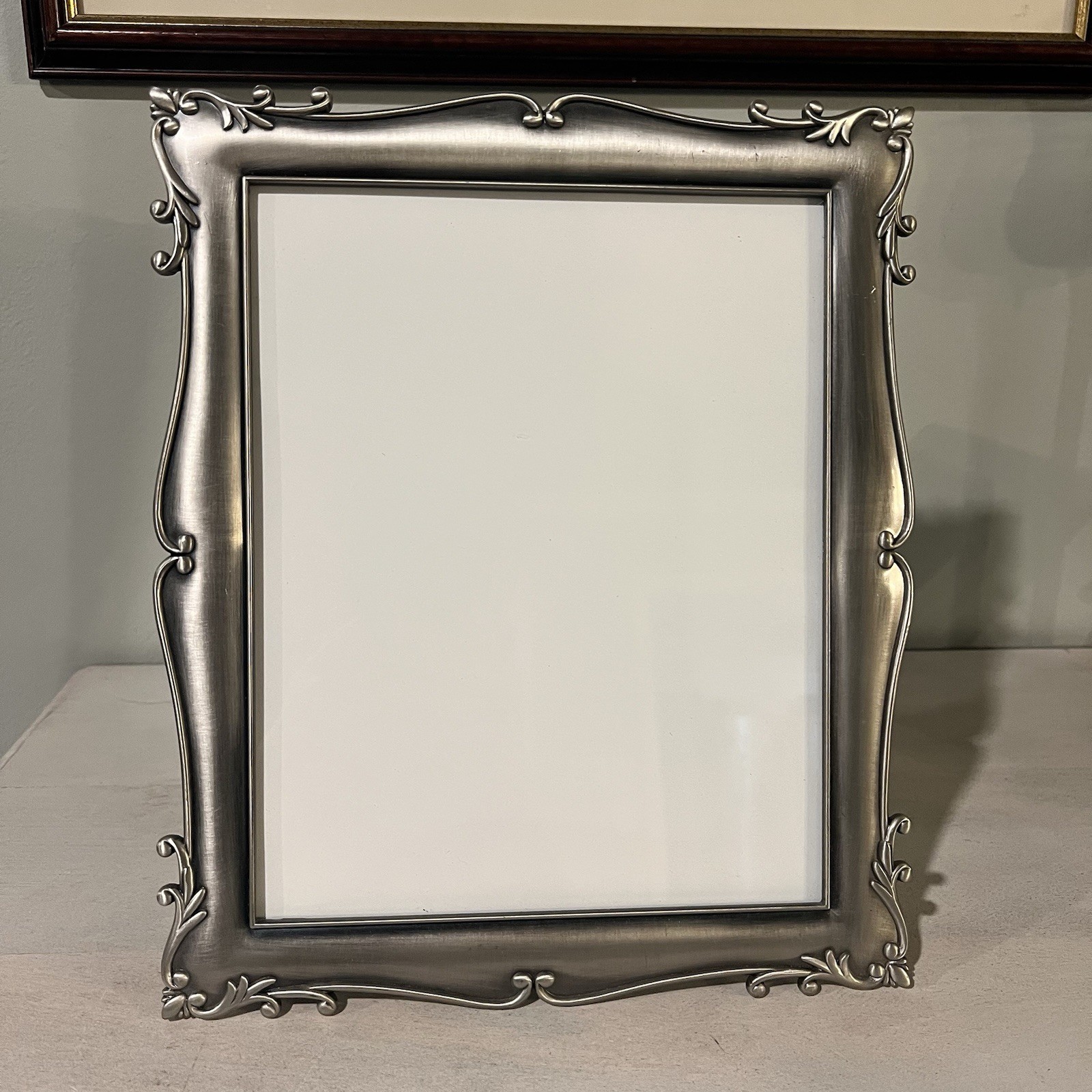 Burnes of Boston Picture Frame Silver Pewter Finish 8\ Burnes of Boston Picture Frame Silver Pewter Finish 8\