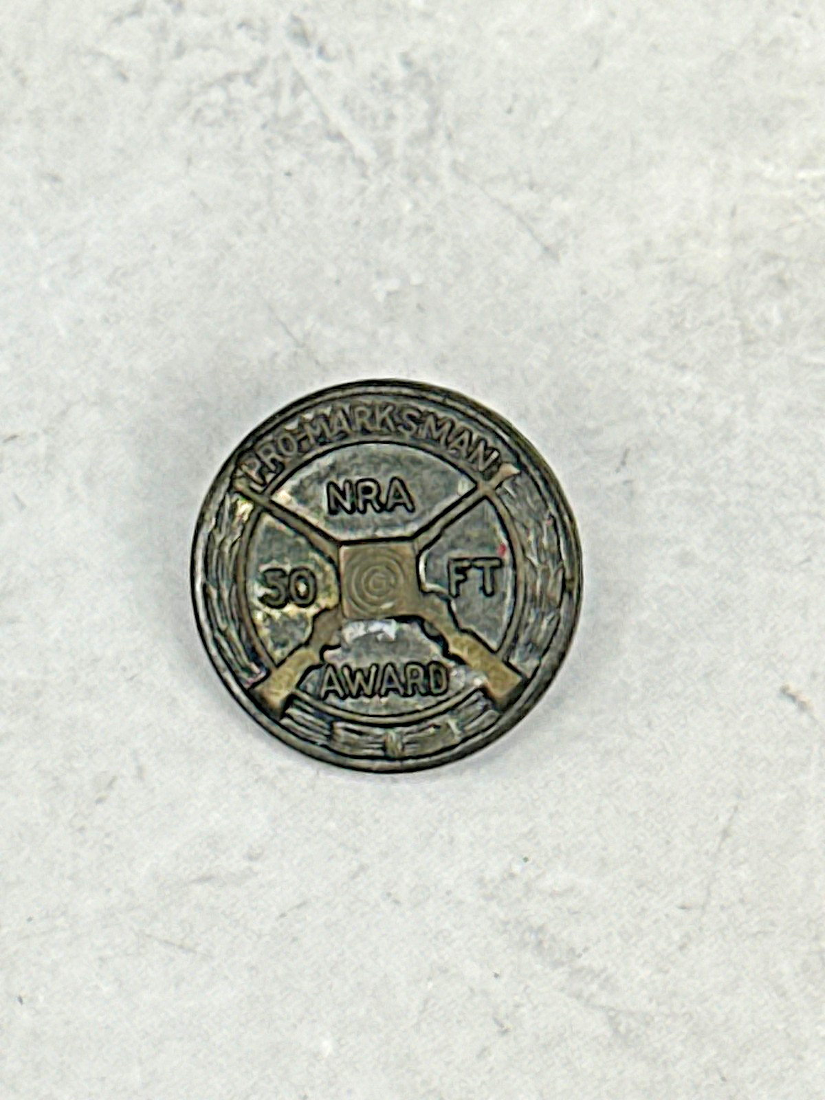Vintage Marksman Award 50 Feet Ft NRA Blackinton Lapel Pin