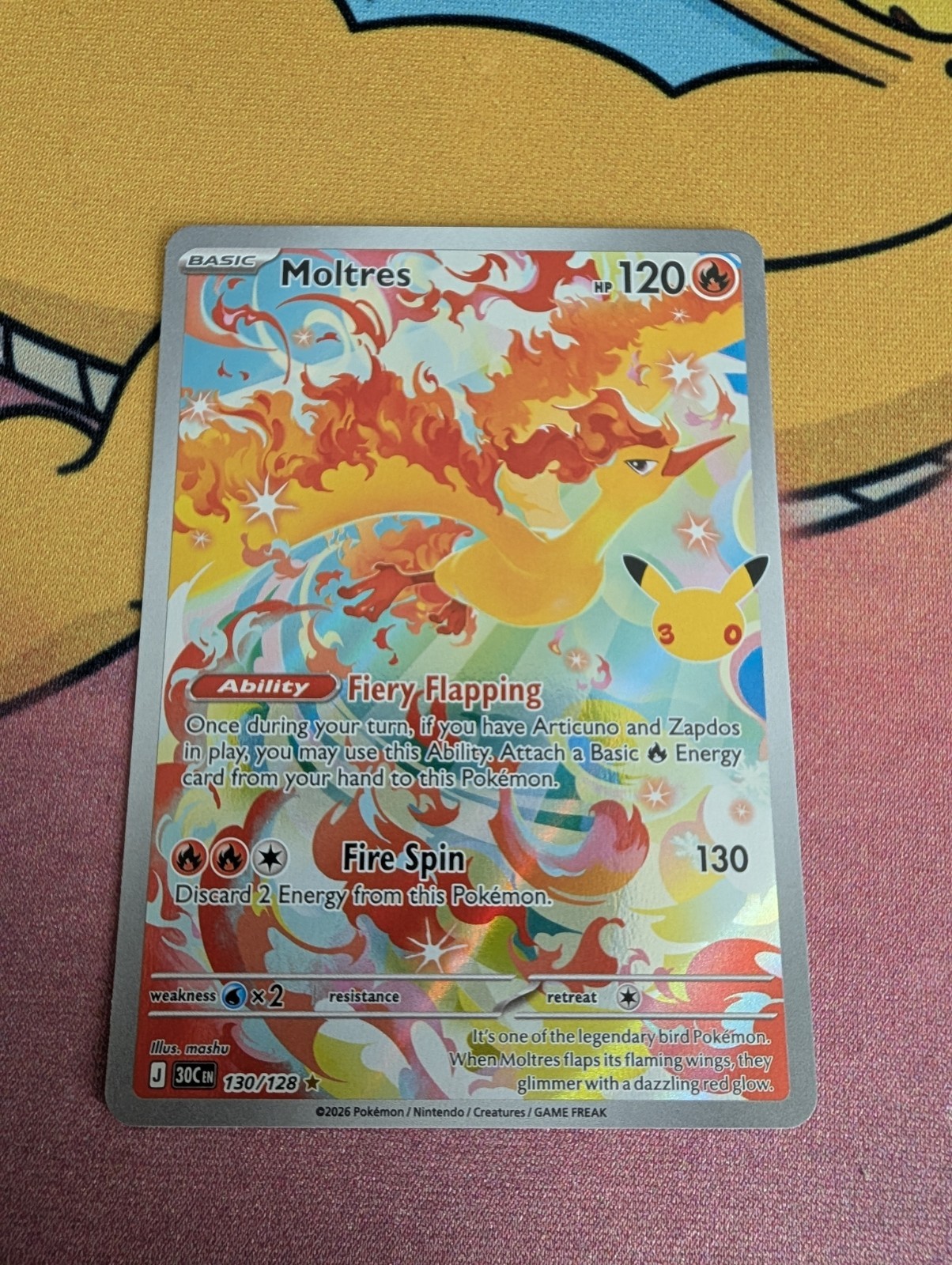 Pokemon 30th Collection  Moltres IR 130/128