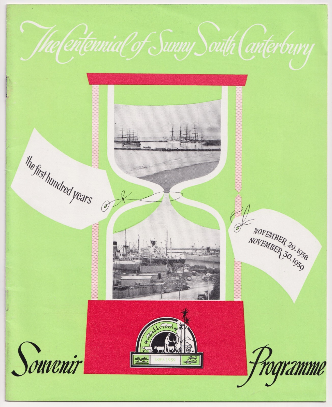 Vintage South Canterbury Centennial Programme Brochure New Zealand 1959 Vintage South Canterbury Centennial Programme Brochure New Zealand 1959