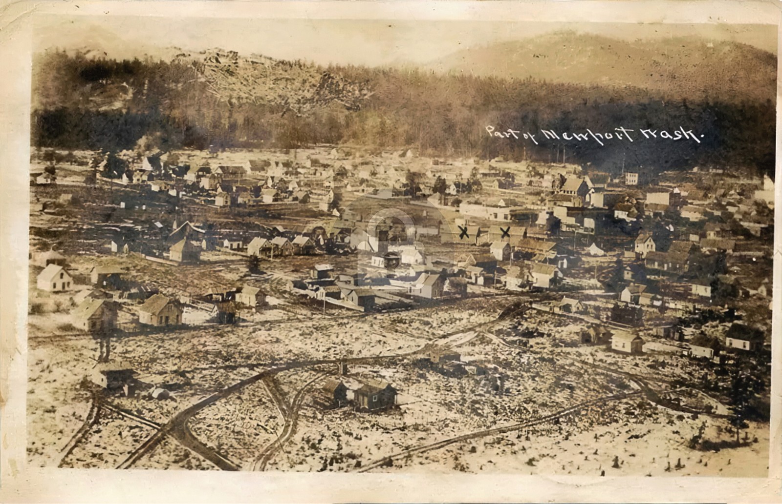 1908 Port Newport WA Washington RPPC Photo Postcard COPY