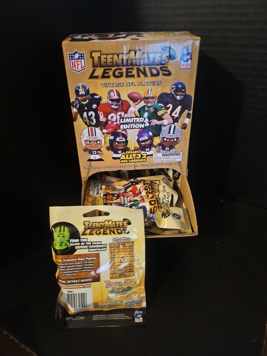 NFL TeenyMates Football Legends ~ LE 2nd Series Mini Blind Packs ~ 4 piece lot NFL TeenyMates Football Legends ~ LE 2nd Series Mini Blind Packs ~ 4 piece lot