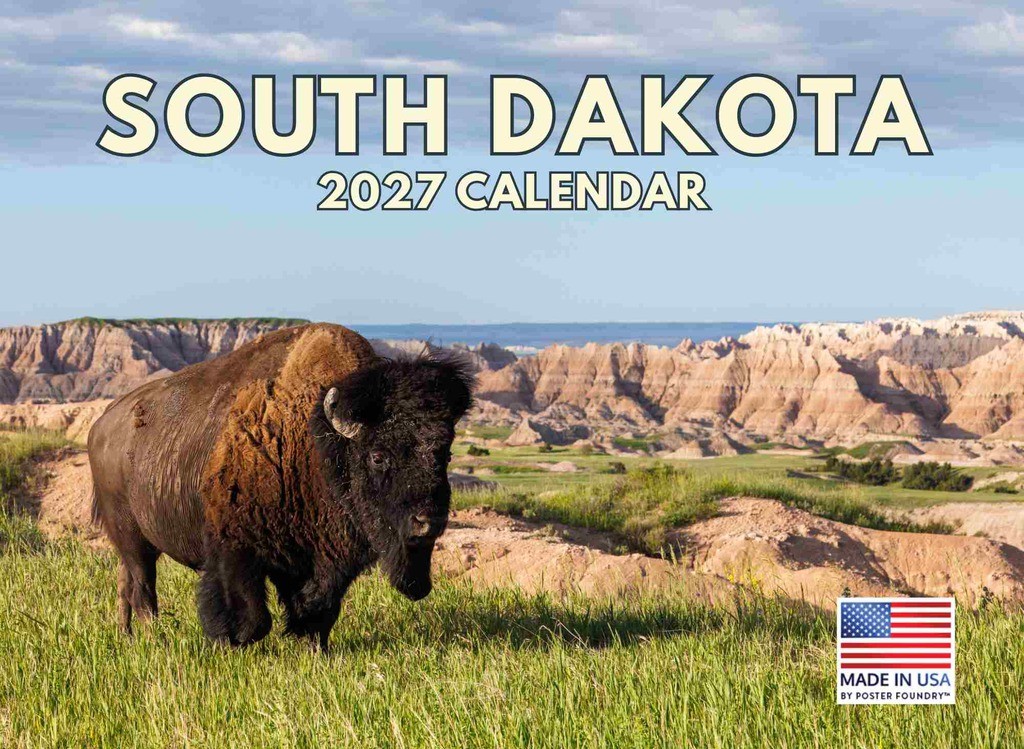 South Dakota Calendar 2027 Monthly Wall Calender 12 Month 12x18 South Dakota Calendar 2027 Monthly Wall Calender 12 Month 12x18