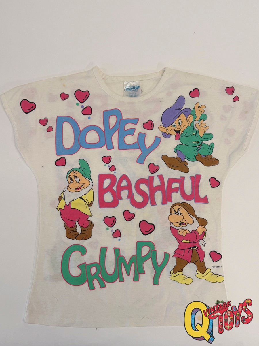 1990s Vintage Disney Snow White And The Dwarfs Child T-Shirt Medium