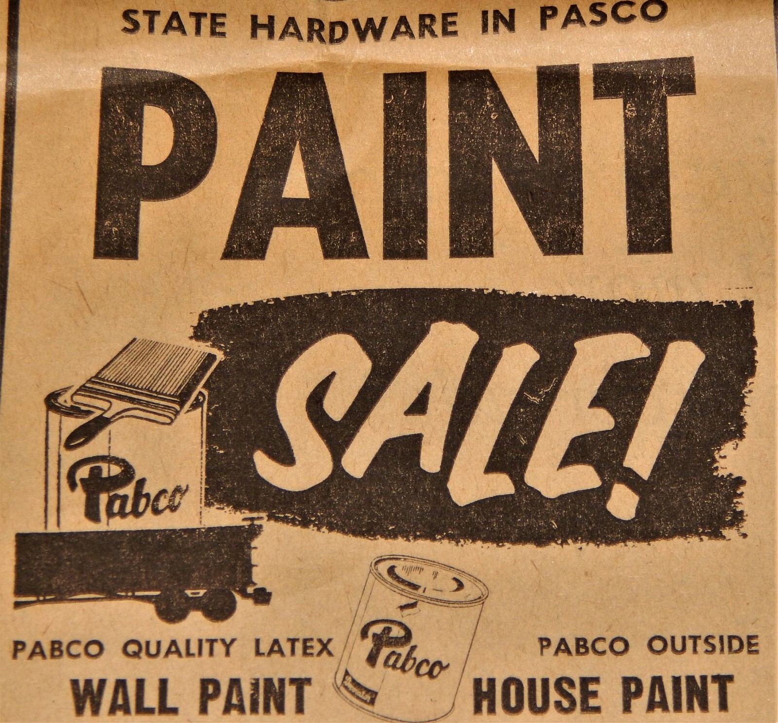 Vintage Advertisement, PASCO, WA, 1962, STATE HARDWARE, \ Vintage Advertisement, PASCO, WA, 1962, STATE HARDWARE, \