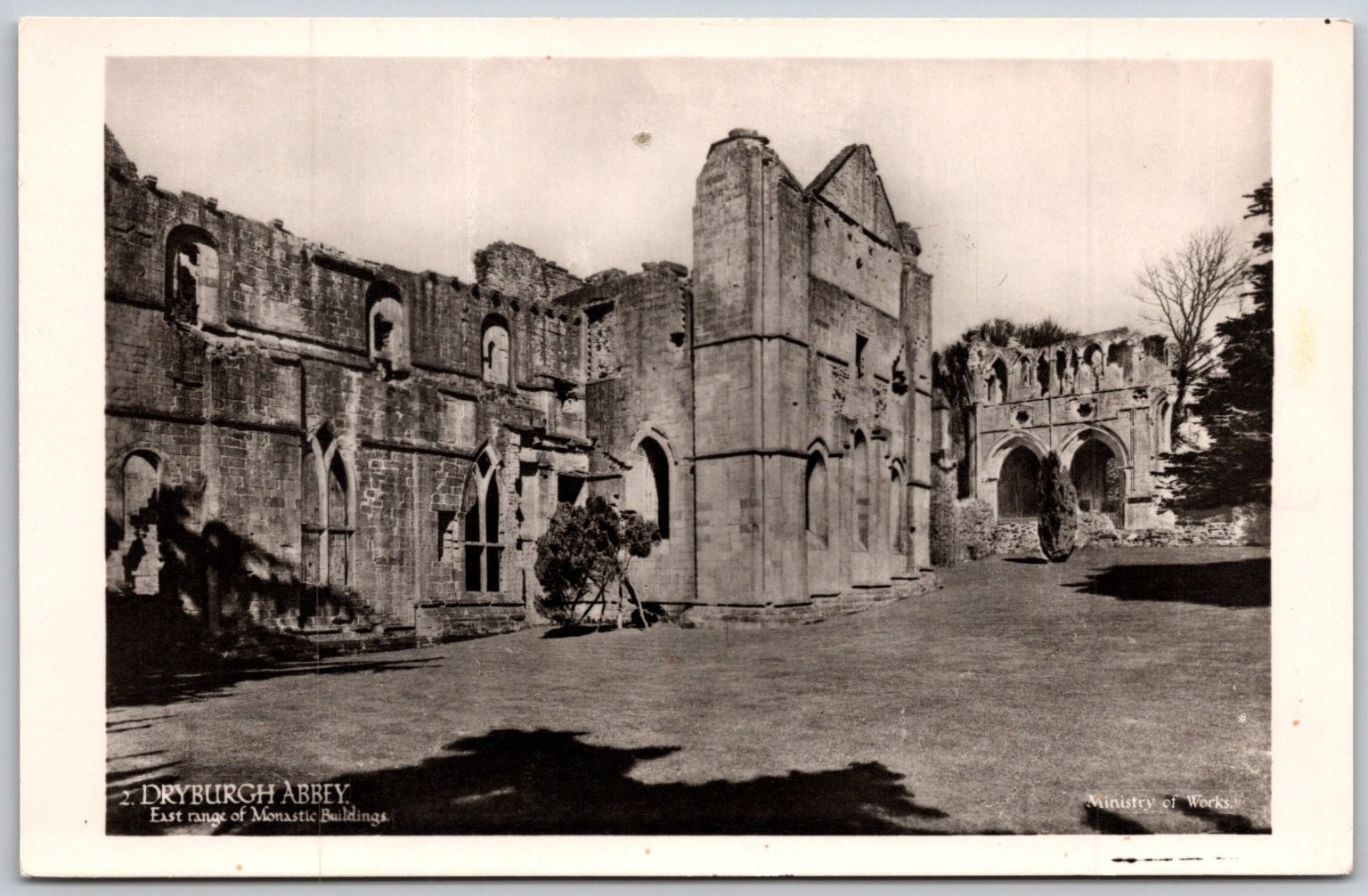 Vtg Dryburgh Abbey Scotland Real Photo Postcard Monastic Ruins Ministry of Works Vtg Dryburgh Abbey Scotland Real Photo Postcard Monastic Ruins Ministry of Works