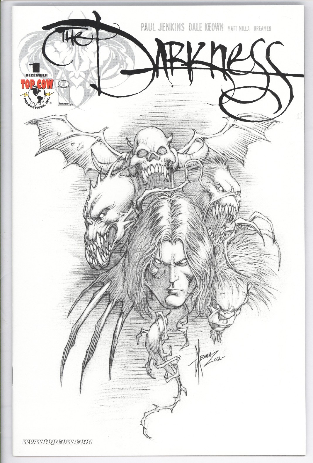Darkness #1 Sketch Variant 2002 NM 9.4