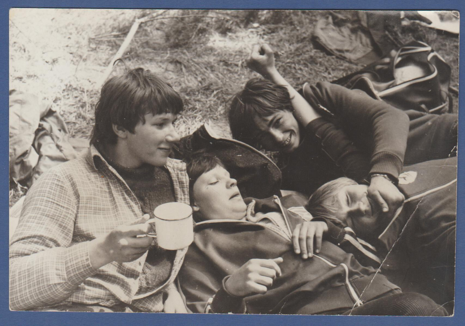 Handsome Guys Hugging, Attractive Young Men Male, Soviet Vintage Photo USSR