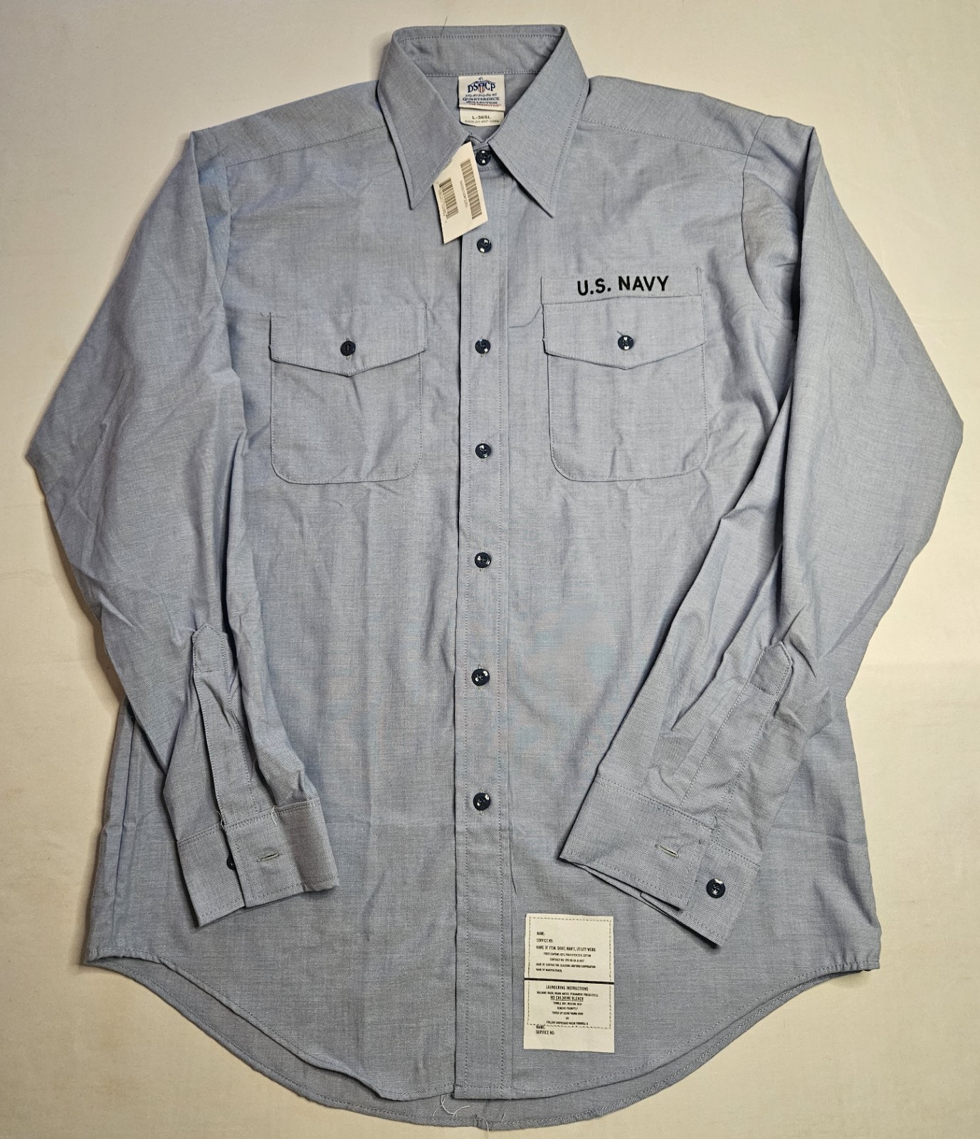 U.S. Navy Utility Work Shirt DSCP Quarterdeck Collection L-36SL Seagoing Uniform U.S. Navy Utility Work Shirt DSCP Quarterdeck Collection L-36SL Seagoing Uniform