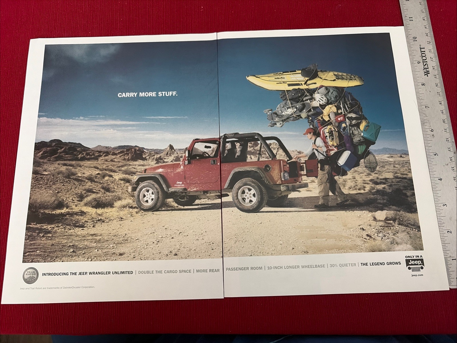 Introducing The Jeep Wrangler Unlimited 2-page 2004 Print Ad