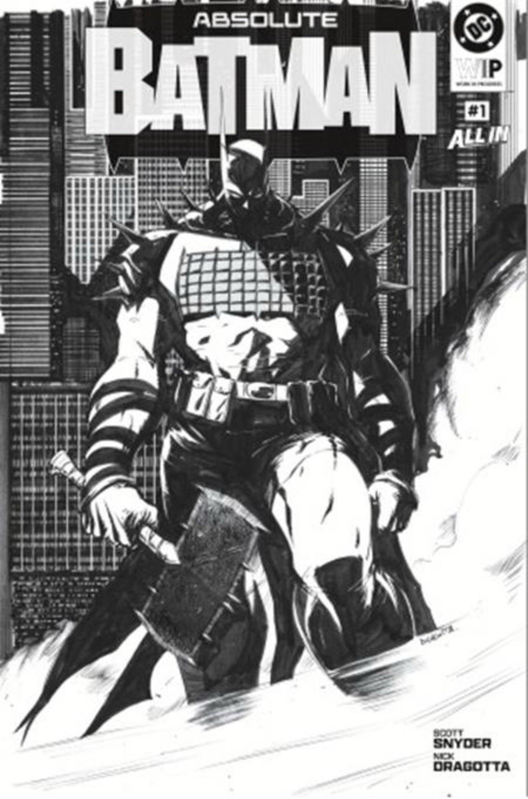 DC W.I.P. ABSOLUTE BATMAN #1 Second Printing Cvr B Nick Dragotta Presale 12/2/26 DC W.I.P. ABSOLUTE BATMAN #1 Second Printing Cvr B Nick Dragotta Presale 12/2/26