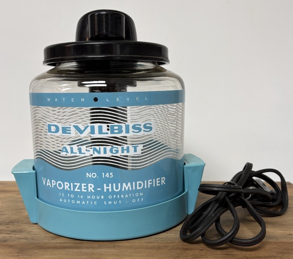 Vintage Devilbiss All- Night No. 145 Vaporizer Humidifier Glass Container WORKS Vintage Devilbiss All- Night No. 145 Vaporizer Humidifier Glass Container WORKS