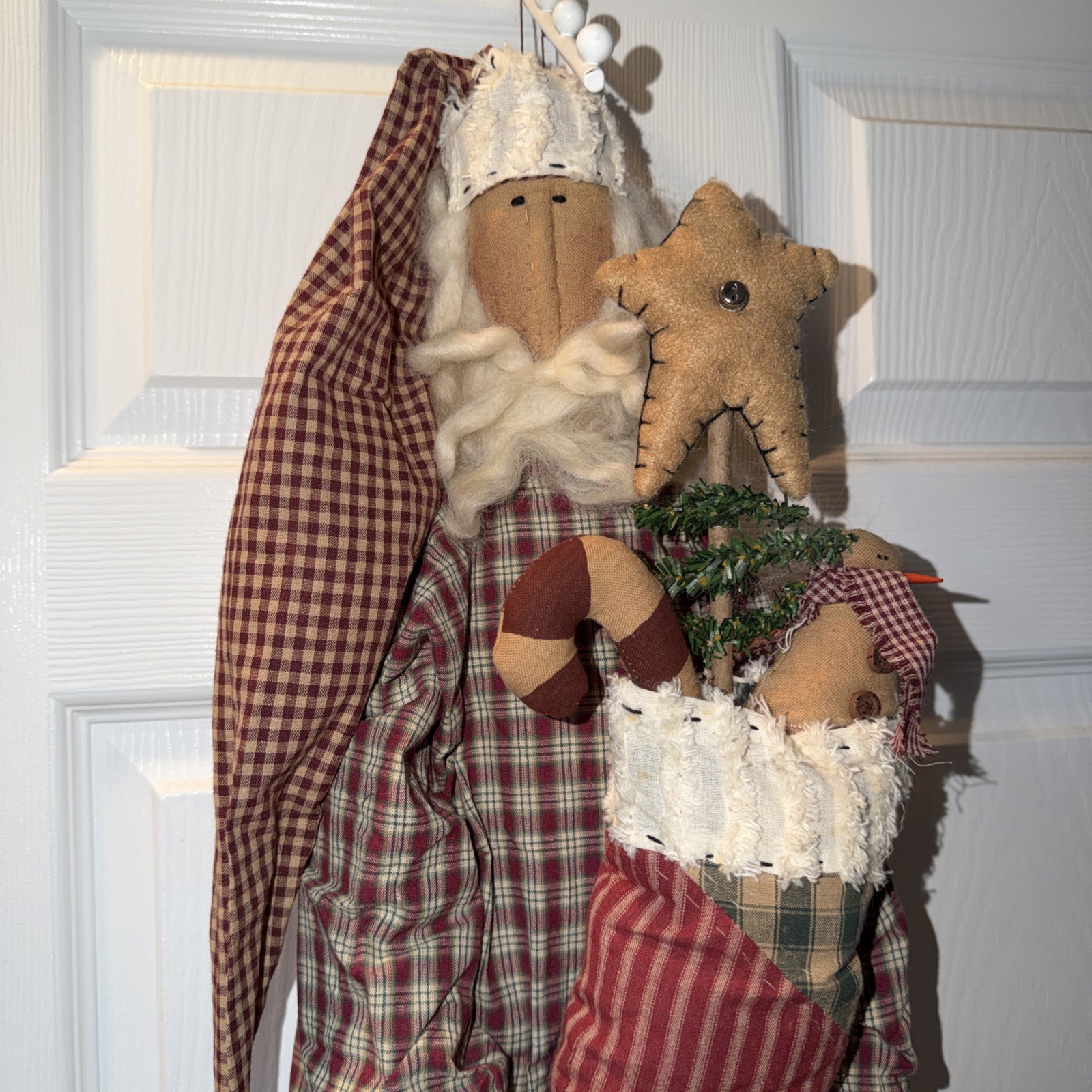 RaRe Honey And Me Santa Snowman  Huge 48” Honey & Me Primitive Christmas Santa