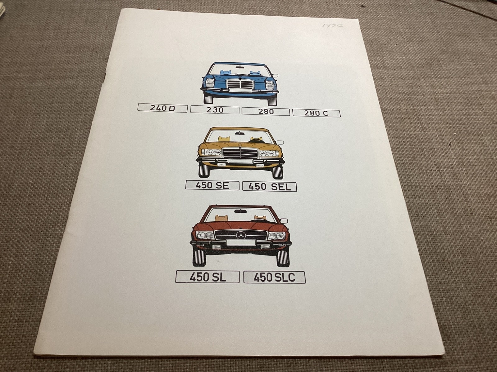  1974 Mercedes Benz Dealer Sales Brochure 230 240D 280C 450 SL SLC SE SEL