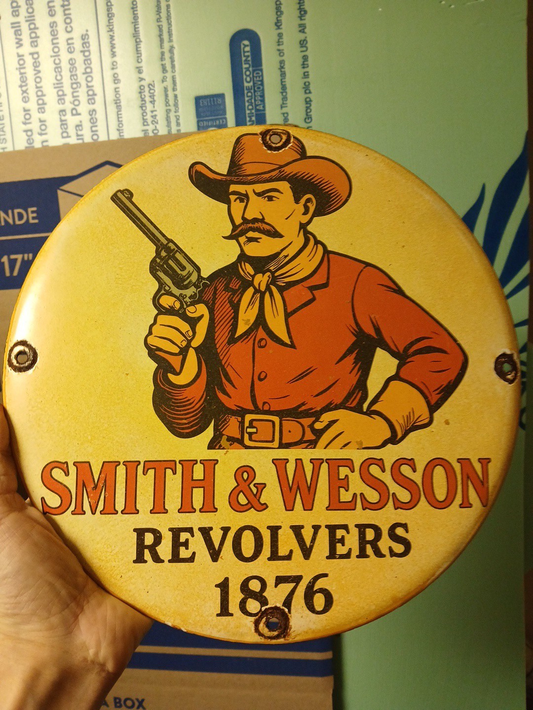 RARE SMITH & WESSON porcelain sign advertising vintage 12 RARE SMITH & WESSON porcelain sign advertising vintage 12