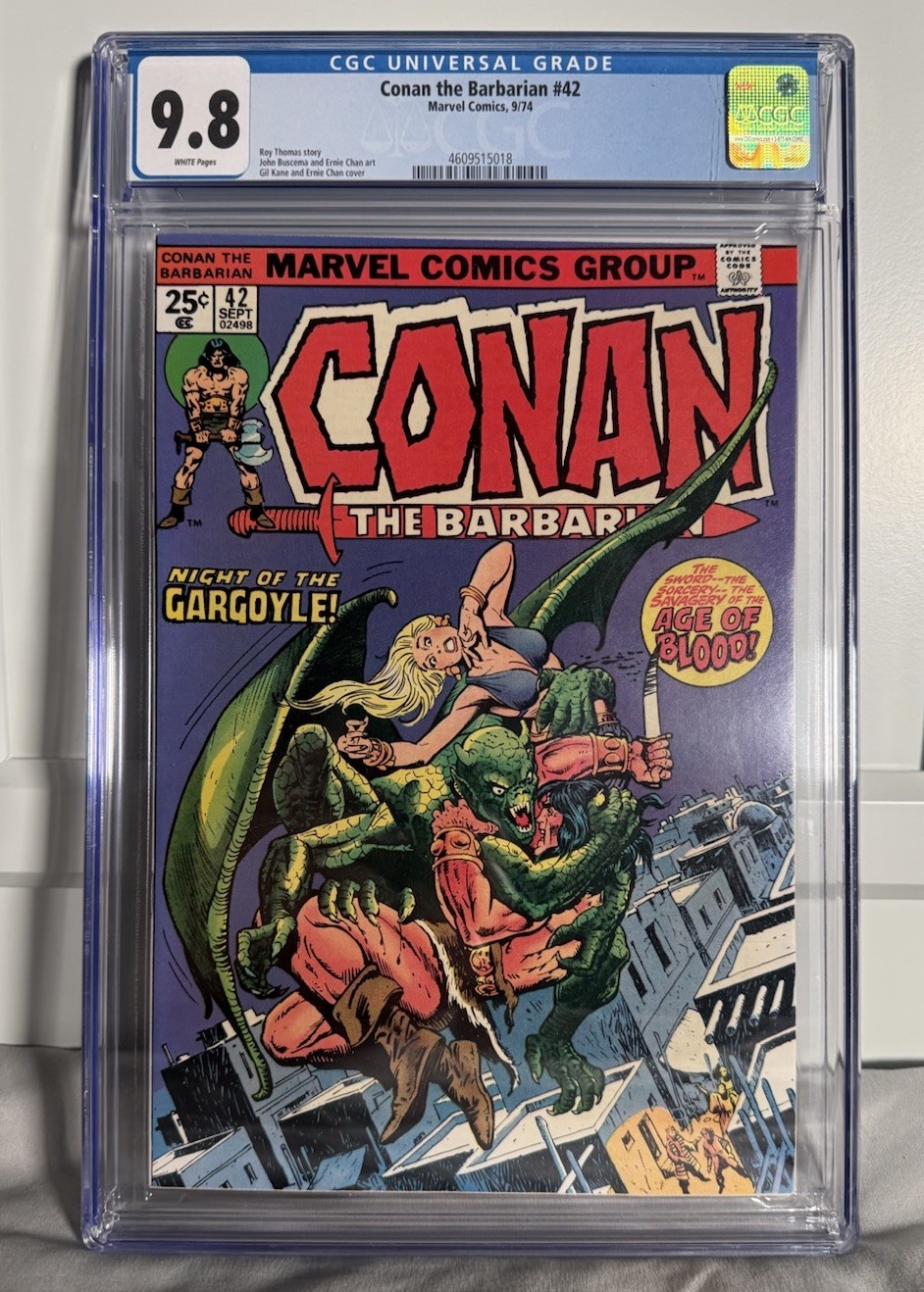 Conan the Barbarian # 42 CGC 9.8  (Marvel, 1974) Gil Kane & Ernie Chan cover WP