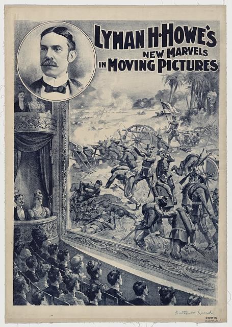 Buffalo NY Lyman H. Howe 1898 Spanish-American War Moving Pictures Poster