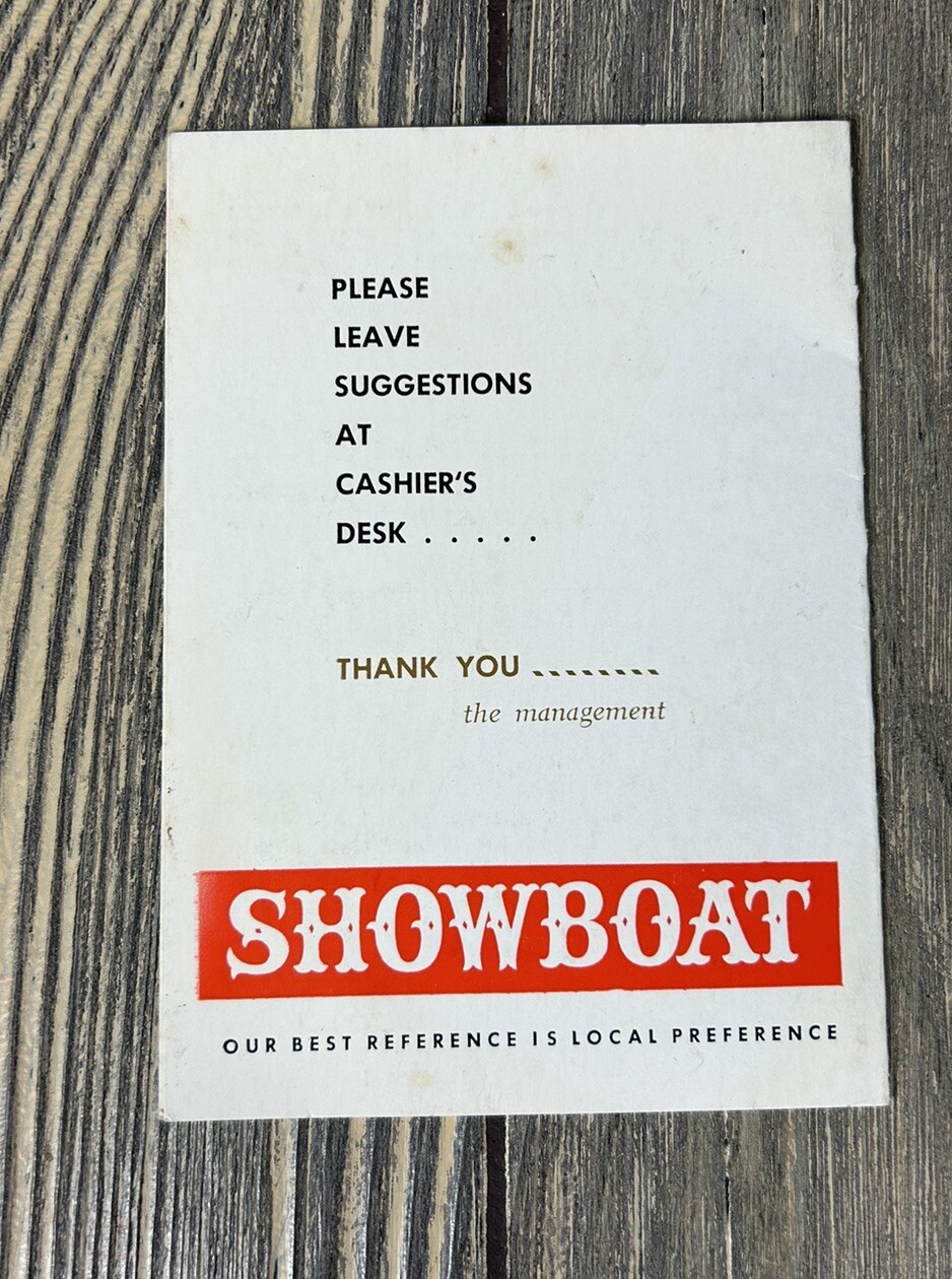 Vintage We Aim To Please Showboat Satisfaction Survey