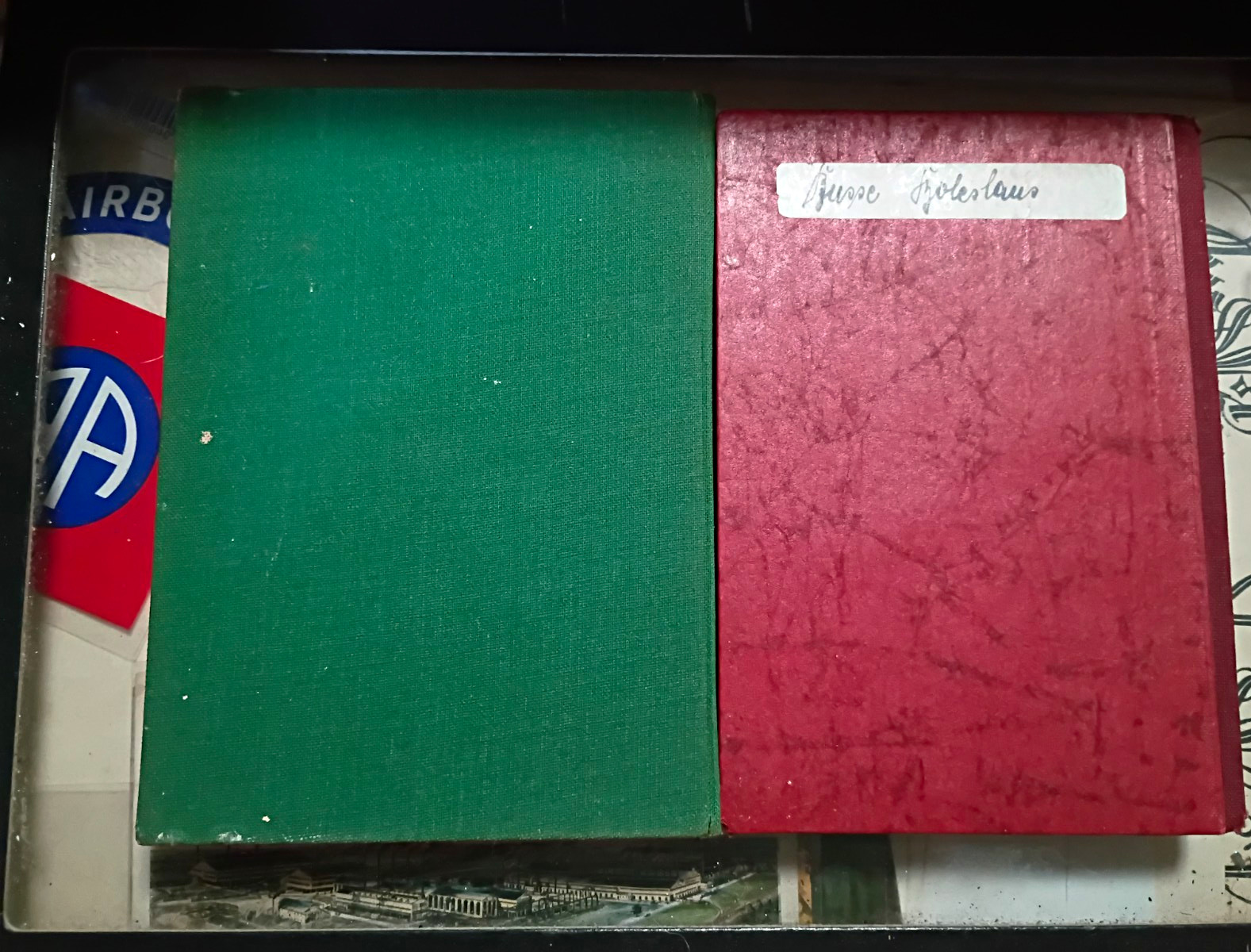 German WWII-Era Militaria Green Document Folder w/ Booklets, Cases & Papers