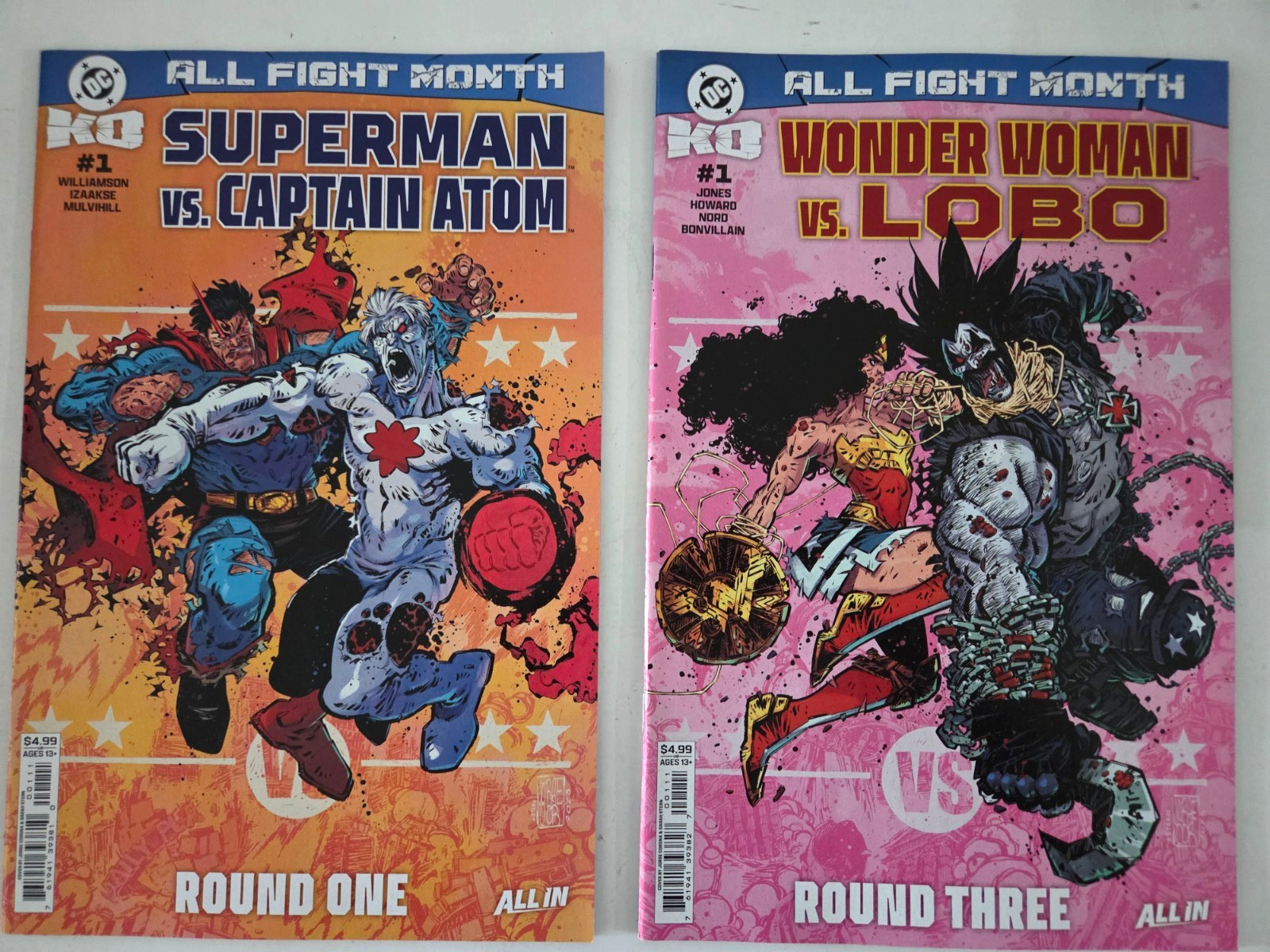 DC KO SET OF 4 ALL FIGHT MONTH ISSUES (2025) DC COMICS HARLEY QUINN LOBO JOKER DC KO SET OF 4 ALL FIGHT MONTH ISSUES (2025) DC COMICS HARLEY QUINN LOBO JOKER