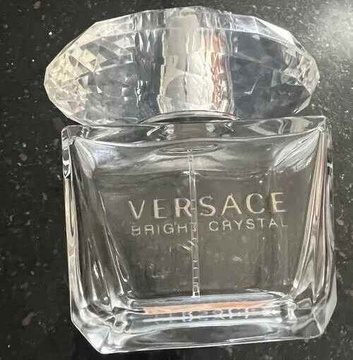 VERSACE Bright Crystal Empty 3.0 fl oz Perfume Bottle Made In Italy