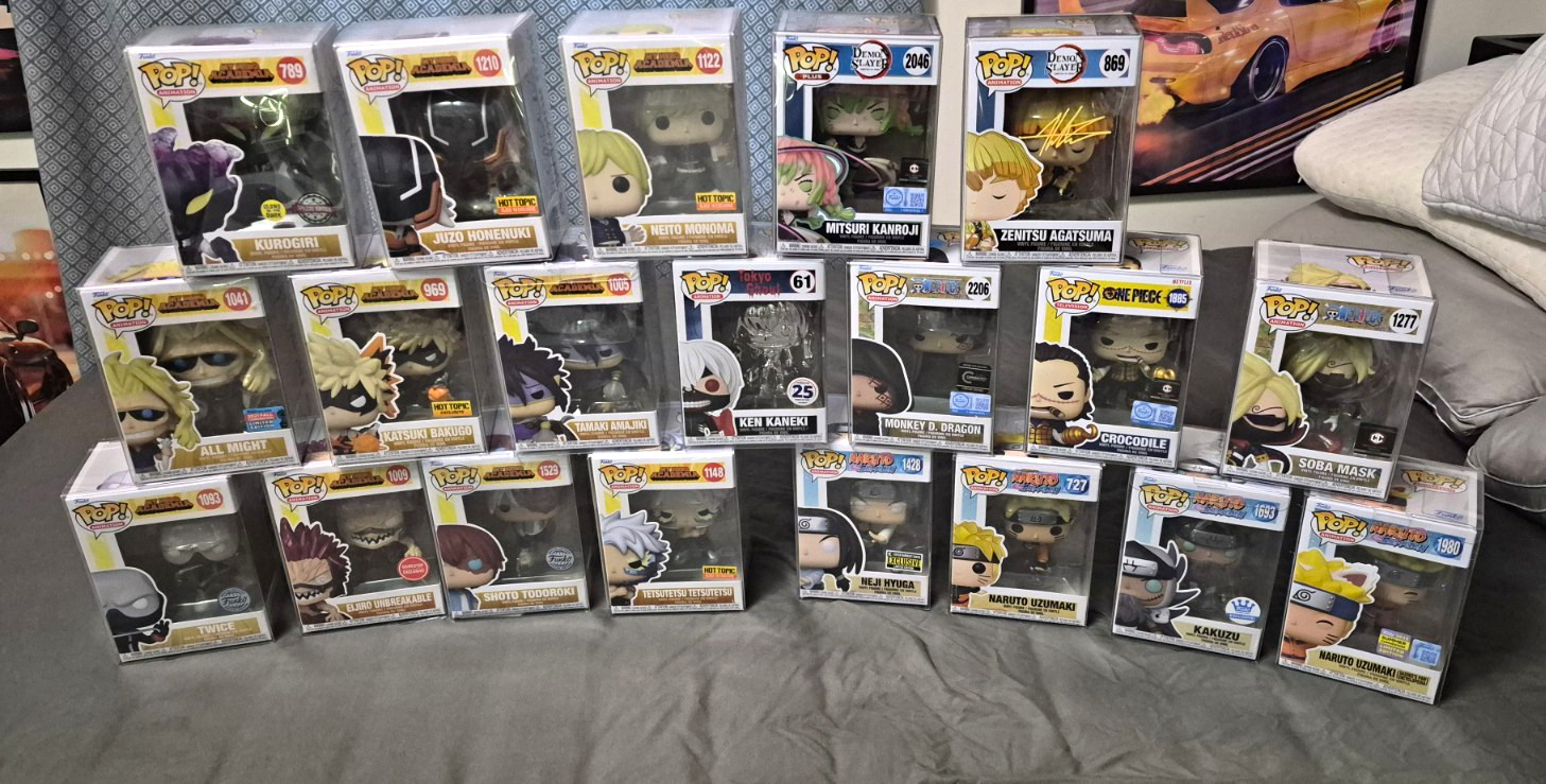 Funko Pop Anime Mixed Lot 17 Exclusive Glow Boxed MHA Naruto One Piece Cert Auto Funko Pop Anime Mixed Lot 17 Exclusive Glow Boxed MHA Naruto One Piece Cert Auto