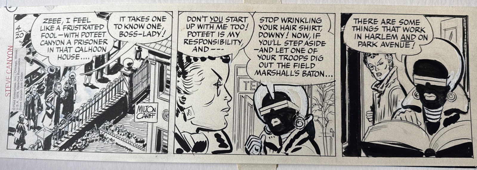 STEVE CANYON Daily Comic Strip ORIGINAL ART-1979 MILTON (Milt) CANIFF